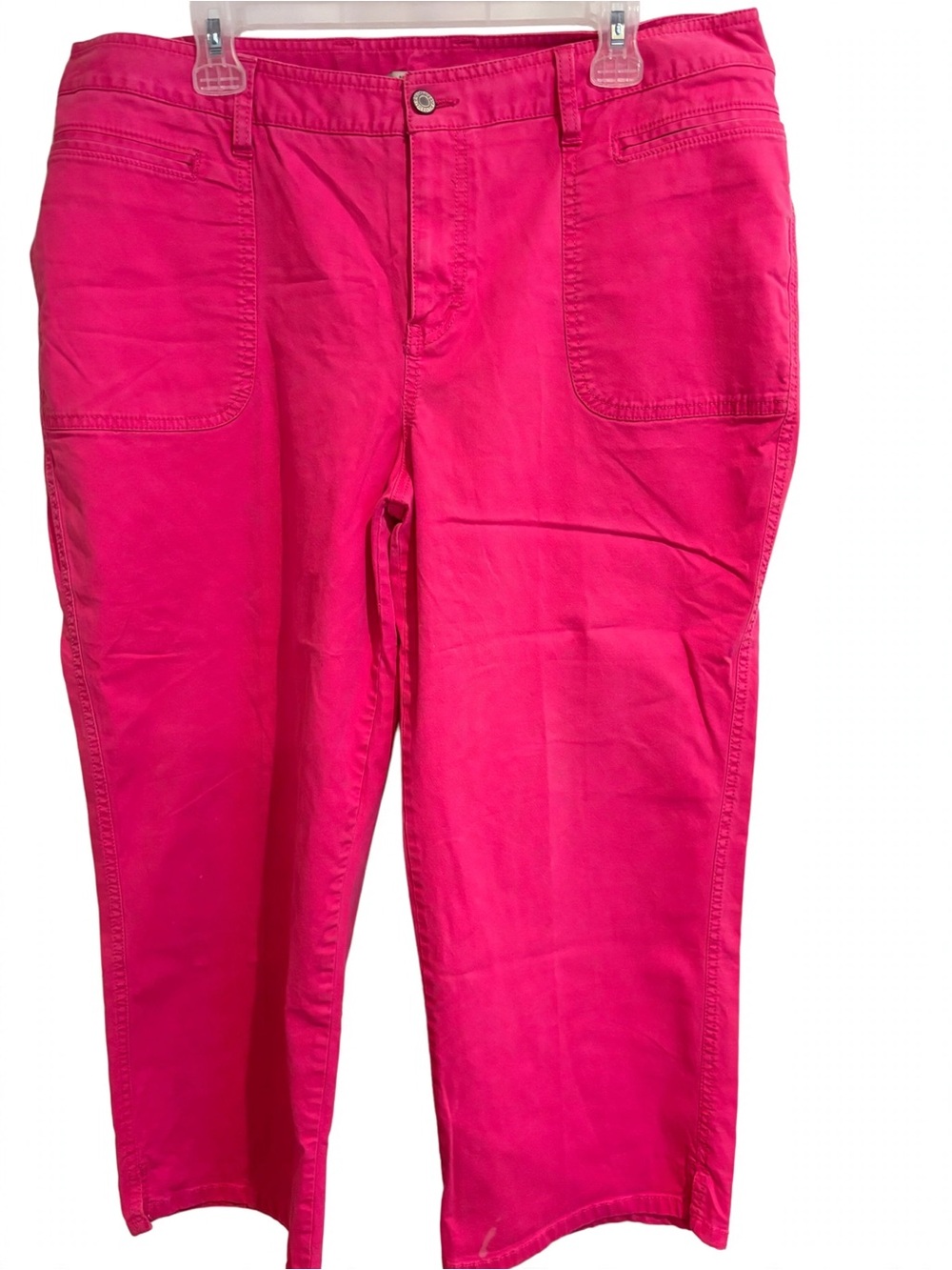 Women's Pink Cropped Casual Pants